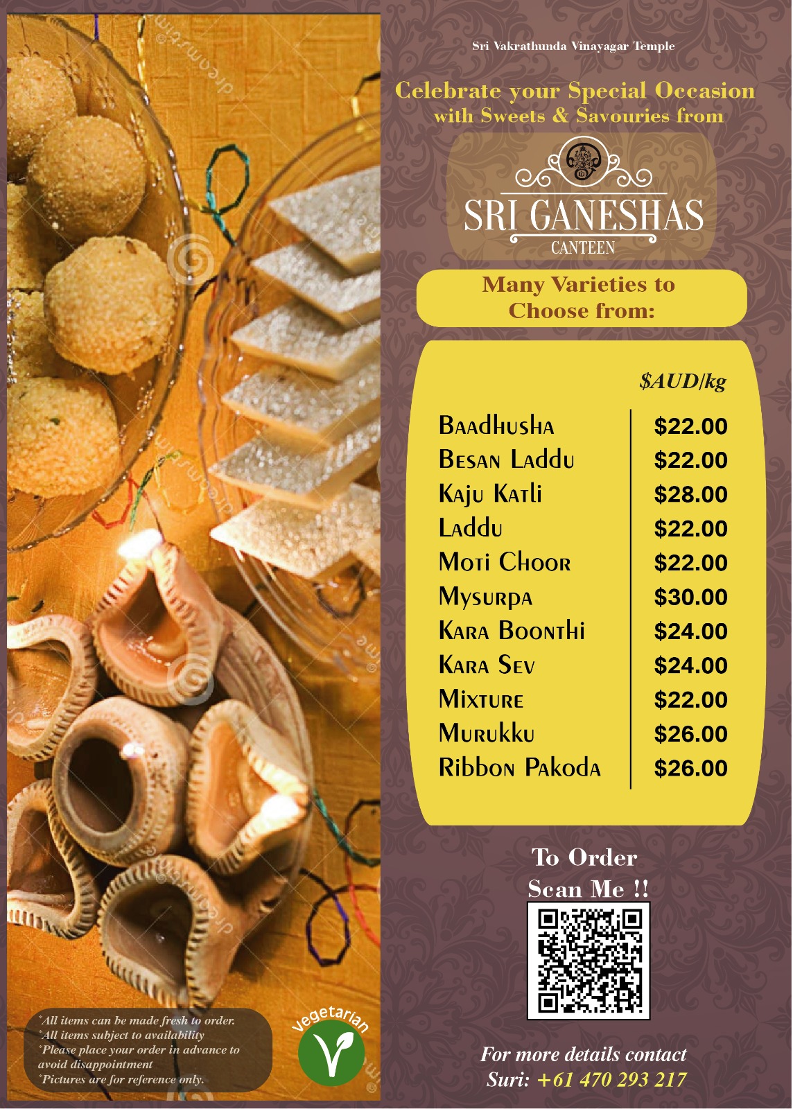 Sri Ganesha’s Canteen – Order Sweet and Savoury Snacks